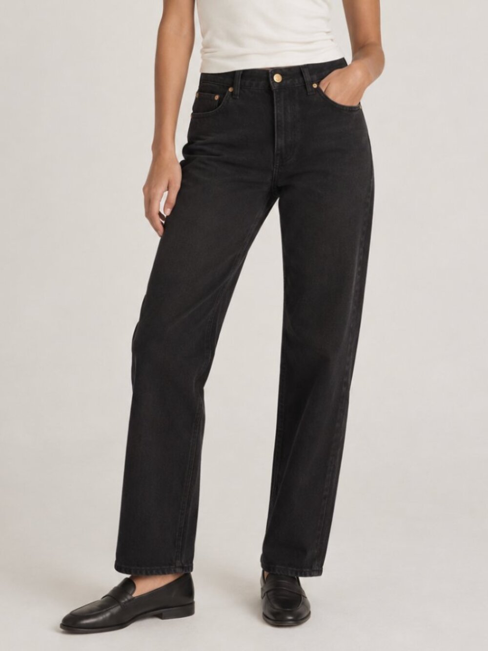 Rolla's Original High Rise Straight Jeans Black Size 28